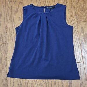 Banana Republic Tank Top Women's Blue Cotton Crew Neck Blouse Sz XS